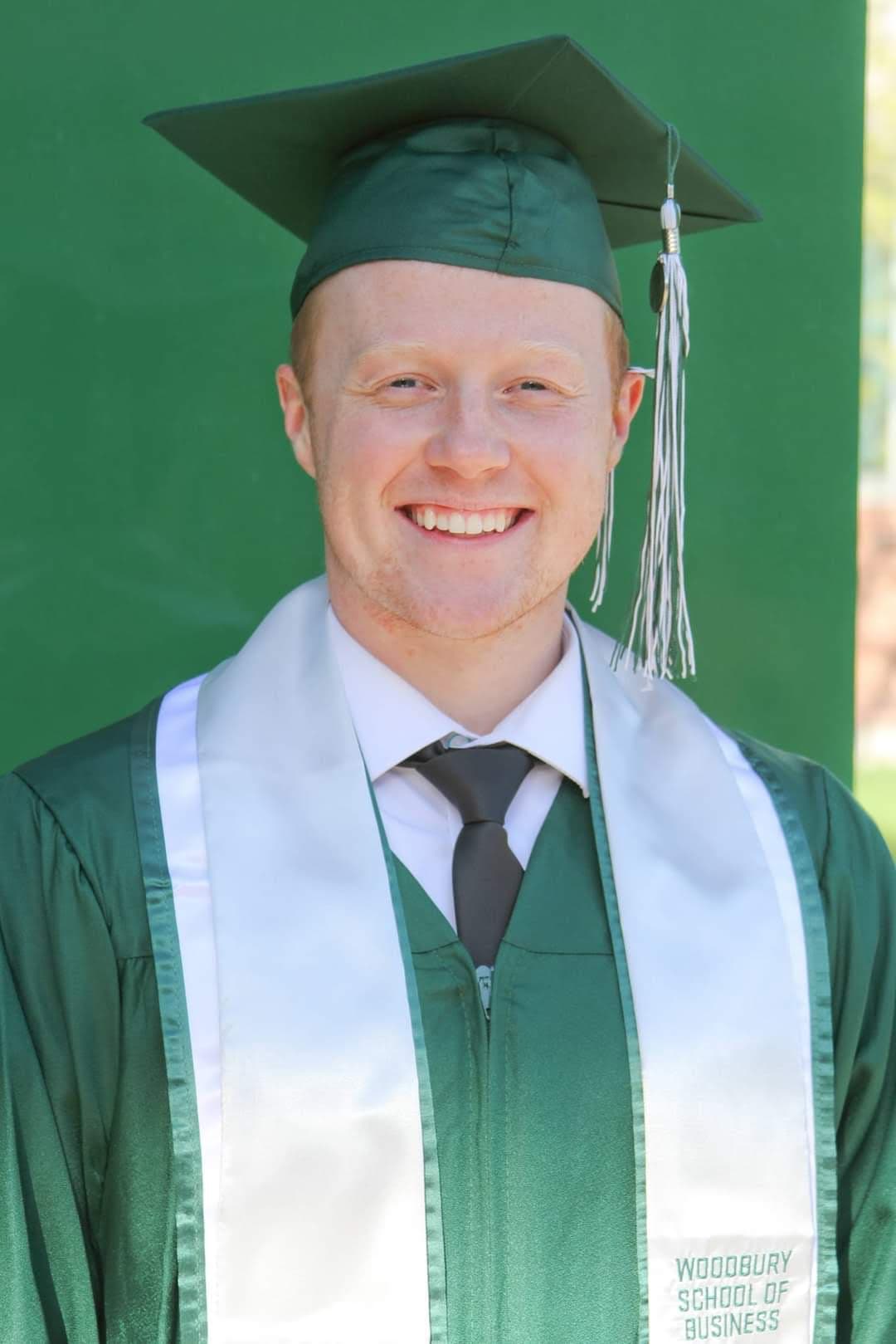 Patrick Neyland graduating from Utah Valley University